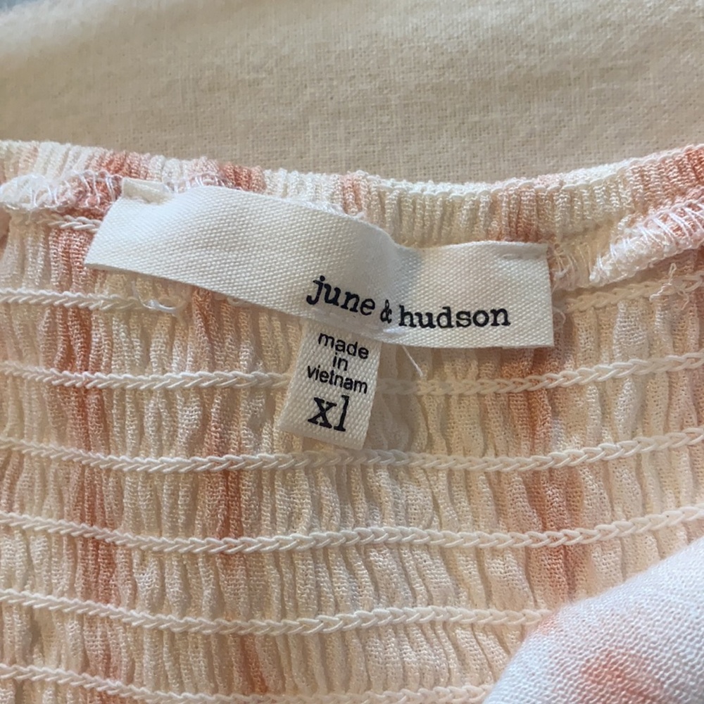 NWT june and hudson smocked cropped top so cute! - Picture 9 of 10